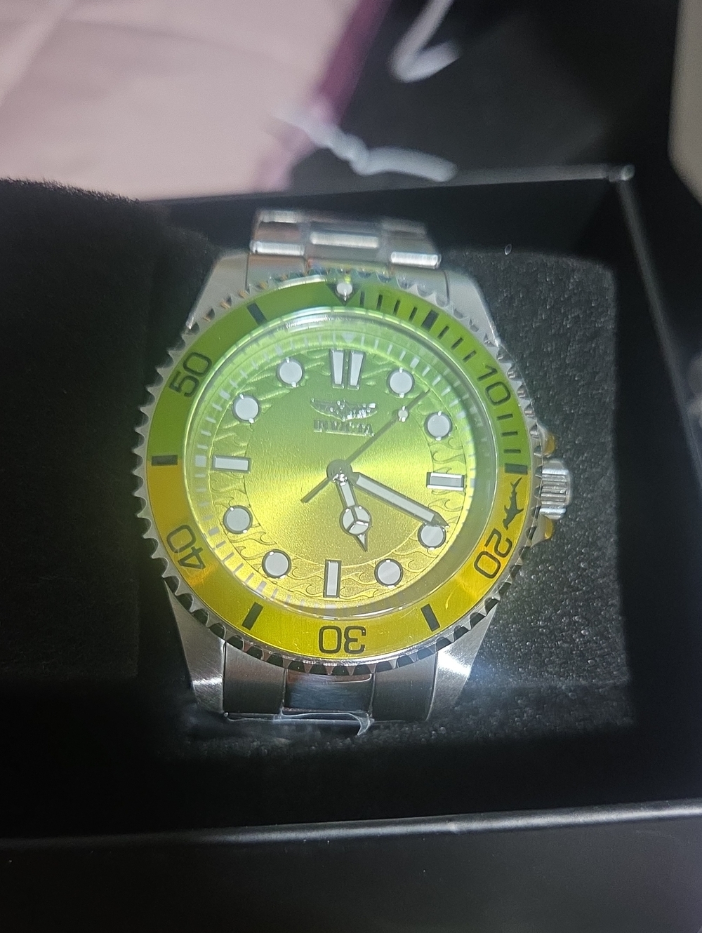 Men's Yellow Diver-Style Swim Watch